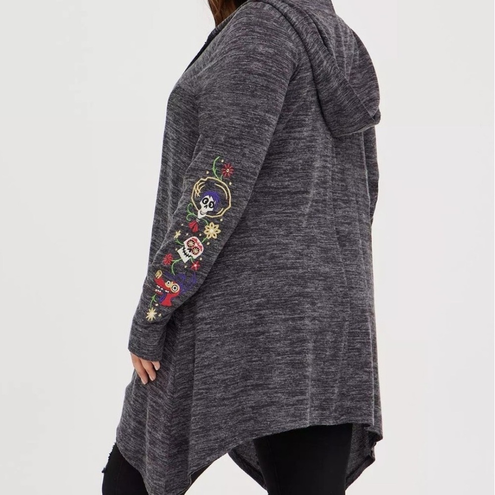 DISNEY COCO PIXAR Black Open Front Cardigan Sweater